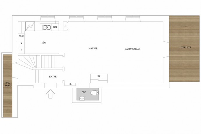 Квартира с собственным садом в Гётеборге (135 м2)