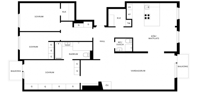 Квартира площадью 134 м2 в Стокгольме