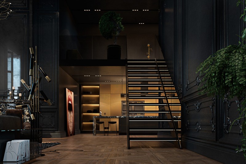 Элегантные двухуровневые апартаменты в Париже