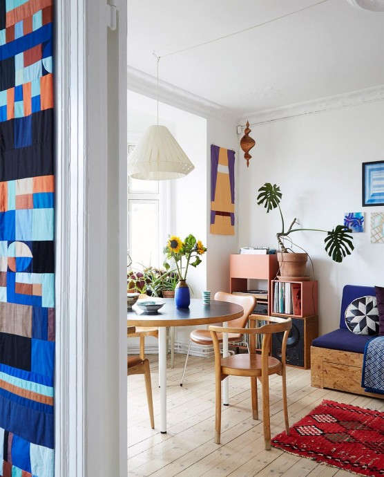 Квартира текстильного дизайнера Сифф и арт-дилера Каспера Пристед в Копенгагене