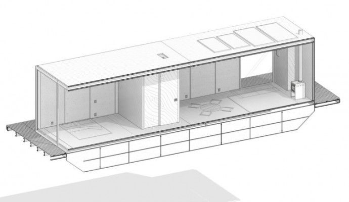 Плавучий мини-дом SysHaus площадью 38 м2