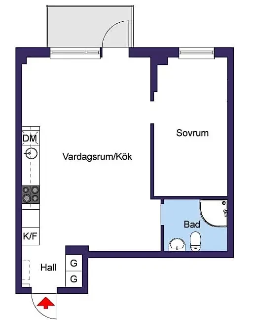 Шведская квартира площадью 48 м2