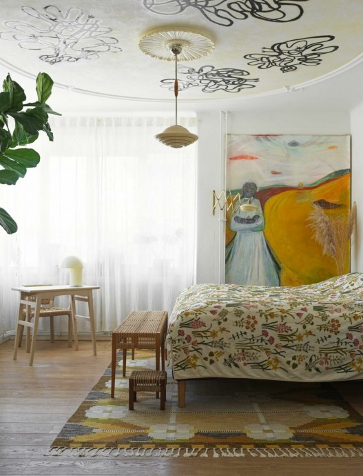 Квартира дизайнера Фанни Дорте и художника Питера Шамона в Мальмё, Швеция