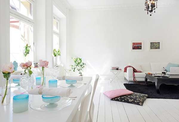 Черно-белый интерьер шведской квартиры площадью 66 м2
