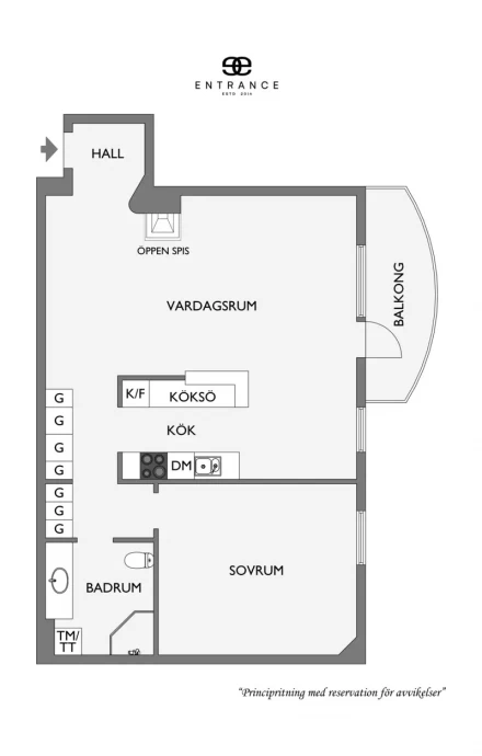 Квартира площадью 72 м2 в Гётеборге