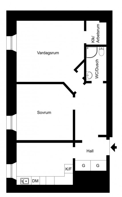 Квартира площадью 73 м2 в Швеции