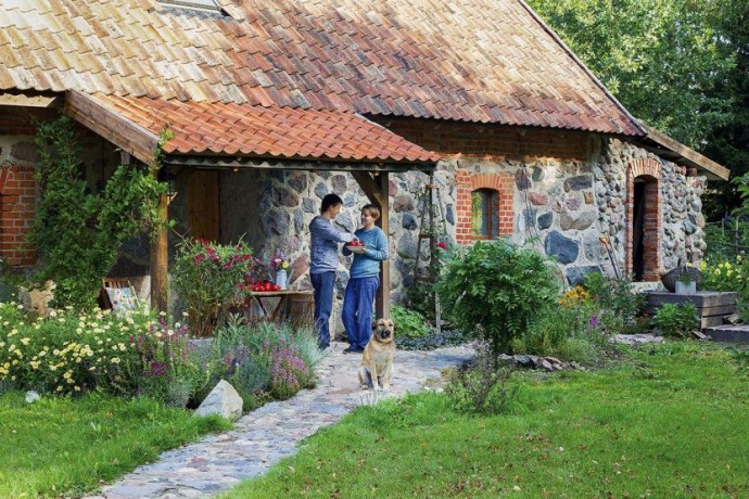 Старинный дом в польской деревне Щежбово