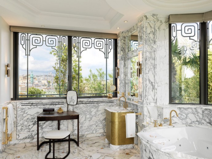 Пентхаус на крыше парижского отеля Le Meurice