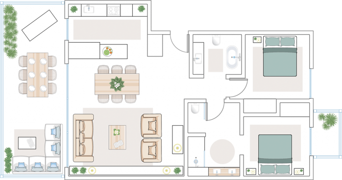 Квартира площадью 80 м2 (+ терраса 23 м2) на побережье Коста-Брава, Испания