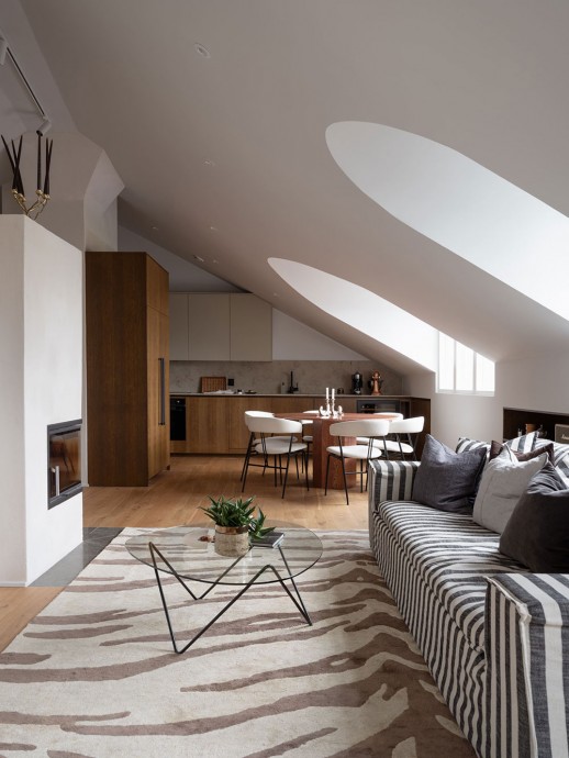 Стильная мансардная квартира под крышей старого дома в Стокгольме Стильная мансардная квартира под крышей старого дома в Стокгольме