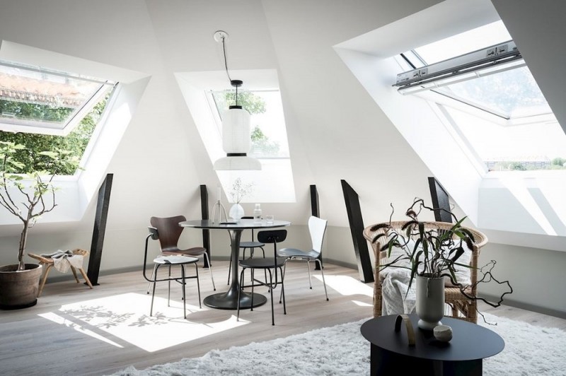 Стильная мансардная квартира в Швеции