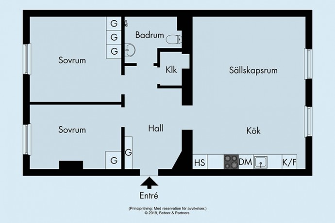 Квартира площадью 67 м2 в Стокгольме