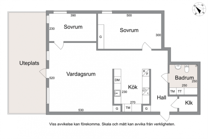 Шведская кварира площадью 79 м2 с просторным балконом