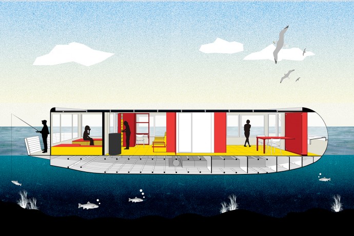 Плавучий дом площадью 62 м2 в Германии