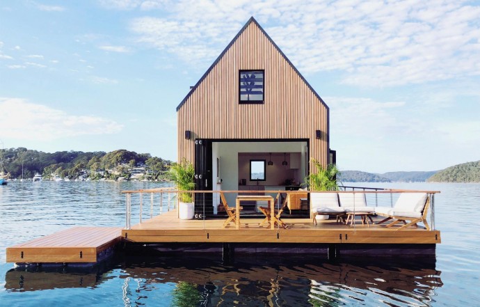 Плавучий мини-дом Lilypad в Палм-бич (Сидней), доступный для аренды