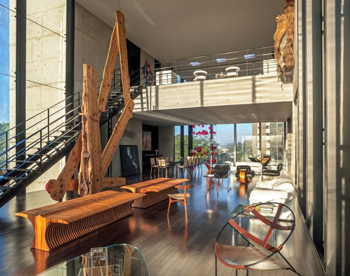 Дом коллекционера произведений современного искусства в городе Куритиба, Бразилия
