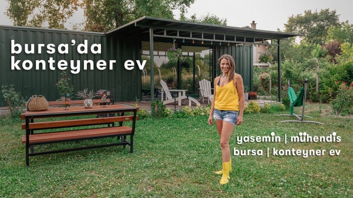 Контейнерный мини-дом для молодой пары Ясемин и Танджу в городе Бурса, Турция (28 м2)