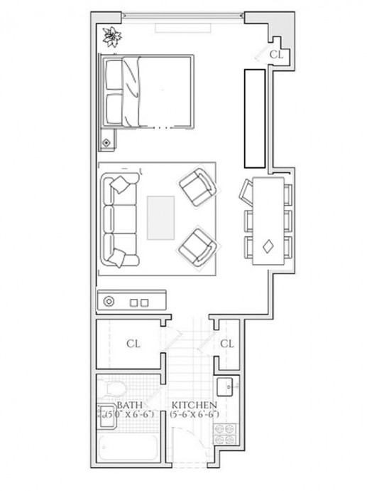 Квартира молодого дизайнера Анджелы Лиланд в Нью-Йорке (32 м2)