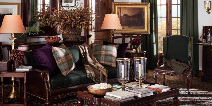 Интерьер, оформленный дизайнерами Ralph Lauren Home