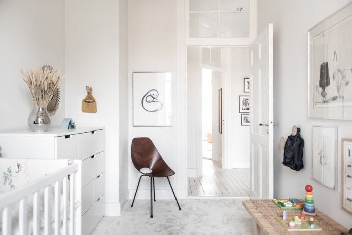 Белоснежный интерьер шведской квартиры площадью 97 м2