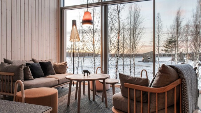 Коттеджи на озере в шведском отеле Arctic Bath Hotel and Spa