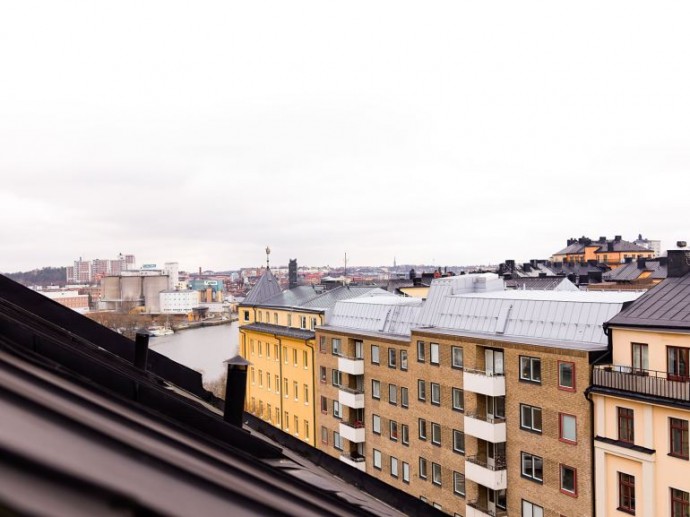Мансардная квартира площадью 45 м2 в Стокгольме