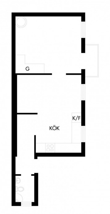 Интерьер шведской квартиры площадью 42 м2