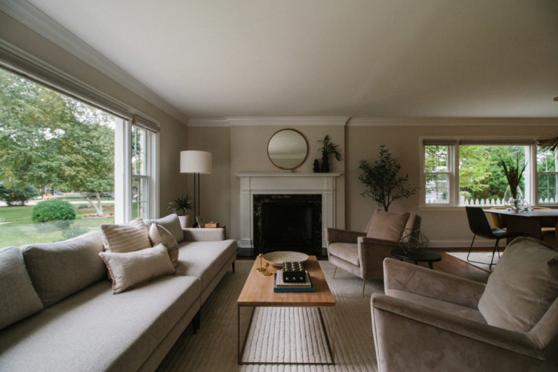 Коттедж, оформленный в нейтральных тонах Коттедж, оформленный в нейтральных тонах