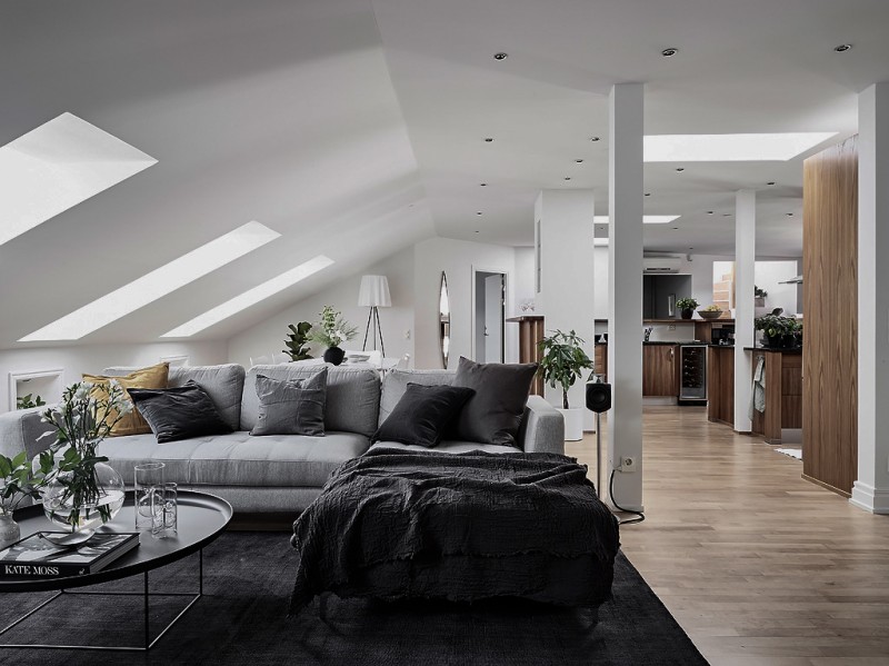 Мансардная квартира с террасой в Гётеборге
