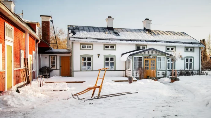 Дом бывших спортсменов Бенна Харрадайна и Дженни Йоханссон в провинции Даларна, Швеция