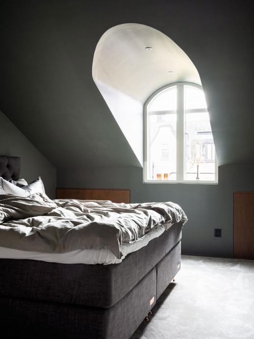 Стильная мансардная квартира под крышей старого дома в Стокгольме Стильная мансардная квартира под крышей старого дома в Стокгольме