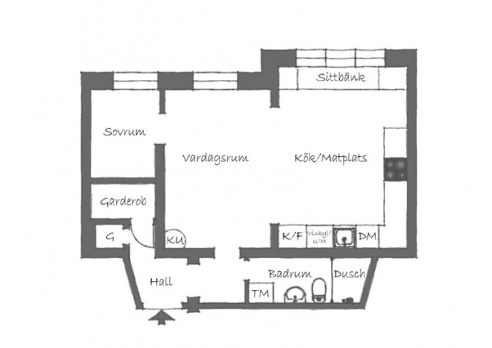 Квартира площадью 65 м2 в Швеции