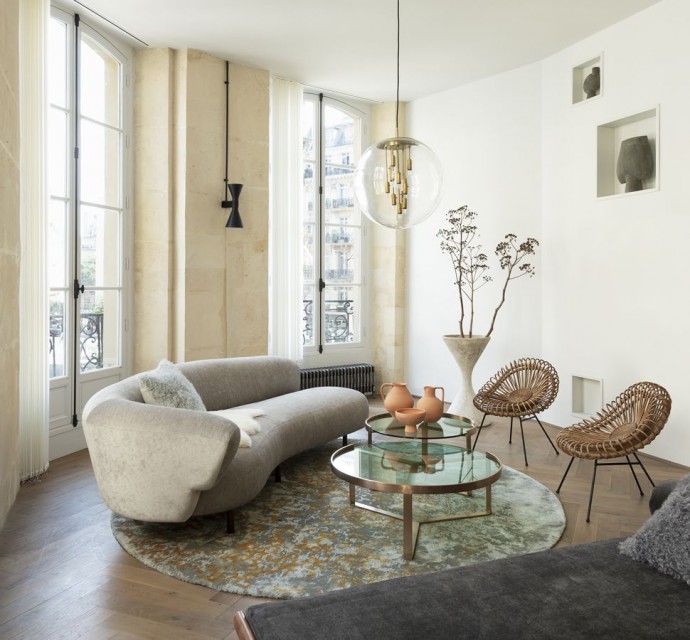 Квартира с интересной планировкой в Париже