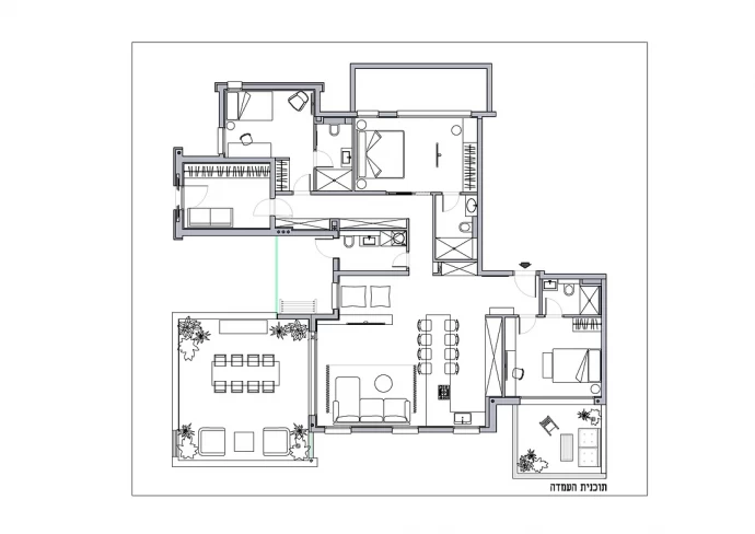 Квартира площадью 135 м2 (+35 м2 терраса) в Тель-Авиве