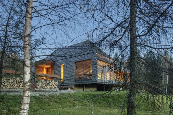 Современный деревянный дом в польских Бескидах