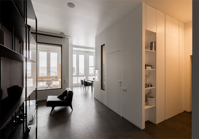 Контрастный интерьер стильных апартаментов