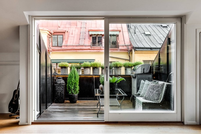 Мансардная квартира-лофт площадью 150 м2 в Стокгольме