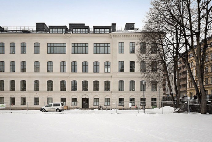 Мансардная квартира площадью 64 м2 в Стокгольме