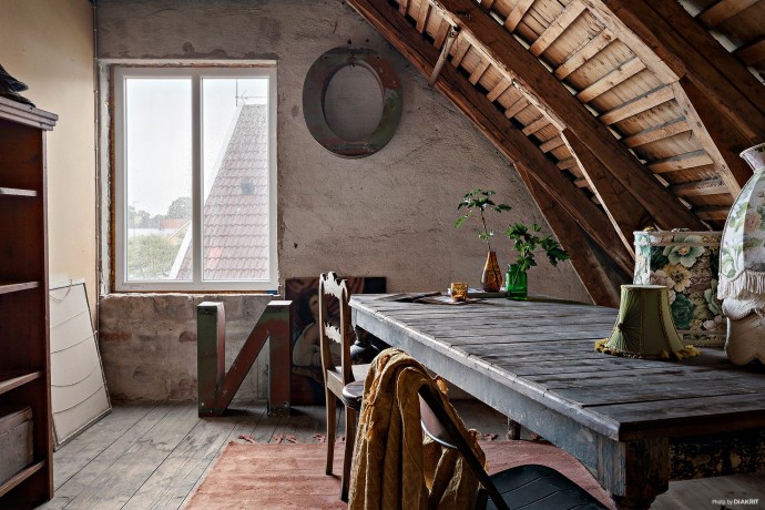 Столетний дом с богемной отделкой в Швеции