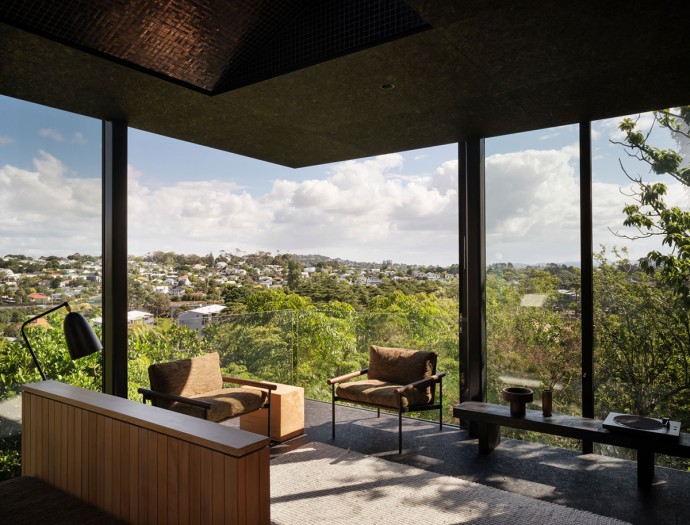 Современный дом на холме в Новой Зеландии