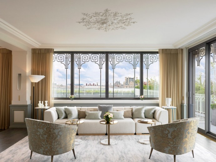 Пентхаус на крыше парижского отеля Le Meurice