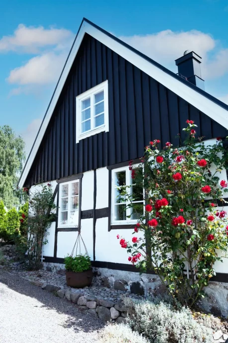 Фахверковый дом XIX века в шведском городке Энгельхольм