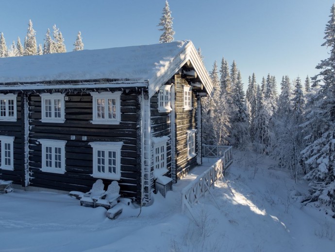 Бревенчатый дом на горнолыжном курорте Оре, Швеция