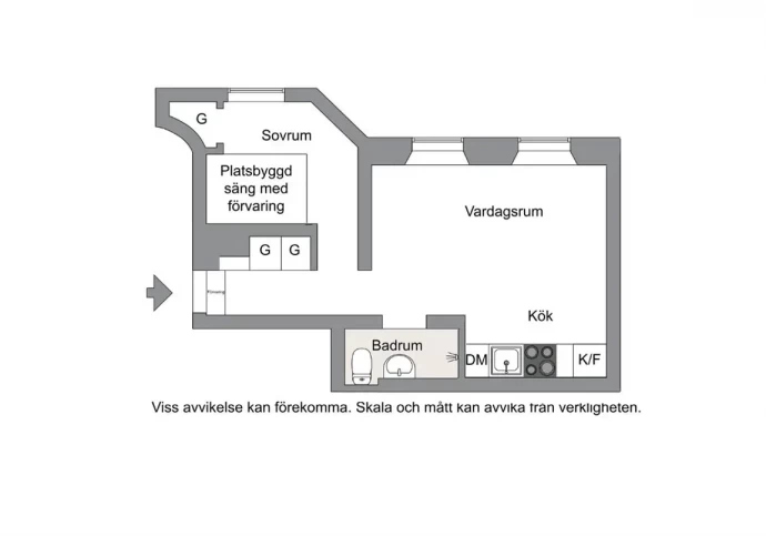 Квартира площадью 30 м2 в Швеции
