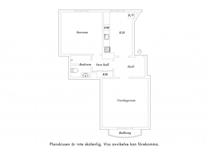 Шведская квартира площадью 58 м2