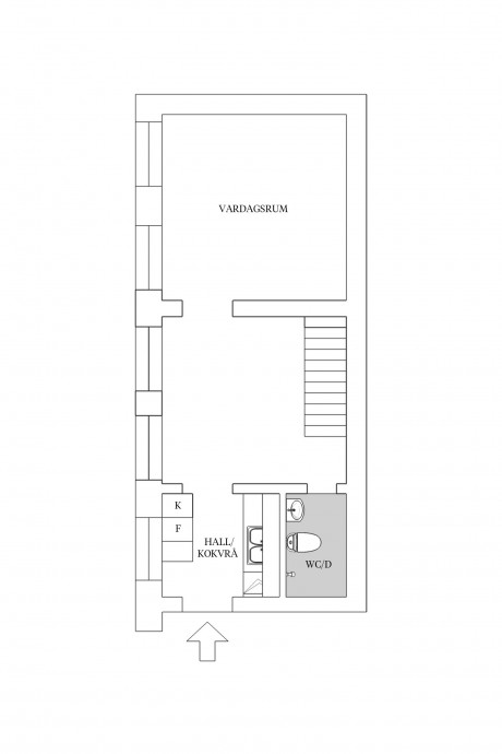 Двухуровневая квартира площадью 55 м2 в Швеции