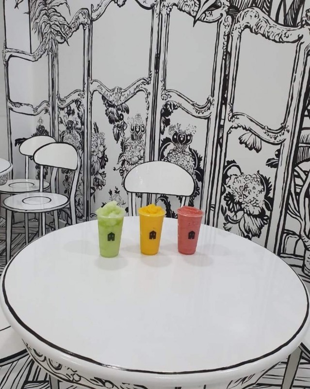 Уникальный дизайн Greem Caf&eacute; в Сеуле