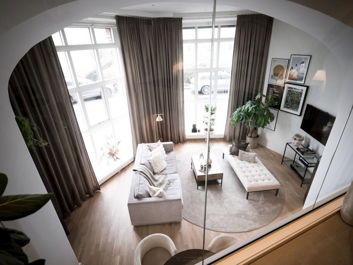 Двухуровневая квартира в Швеции