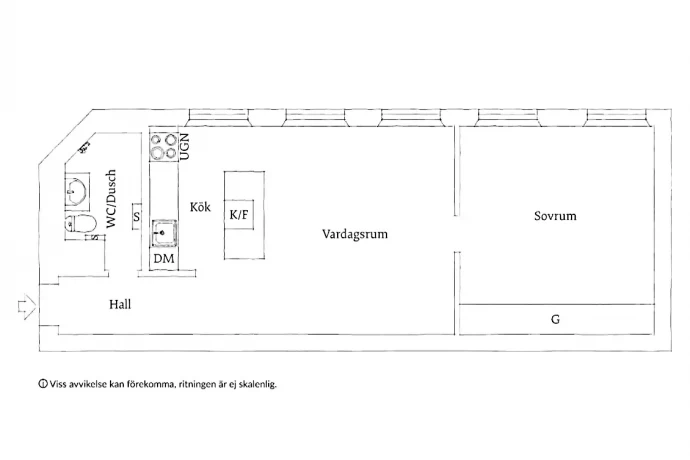 Квартира в доме 1909 года в Гётеборге (47 м2) Квартира в доме 1909 года в Гётеборге (47 м2)