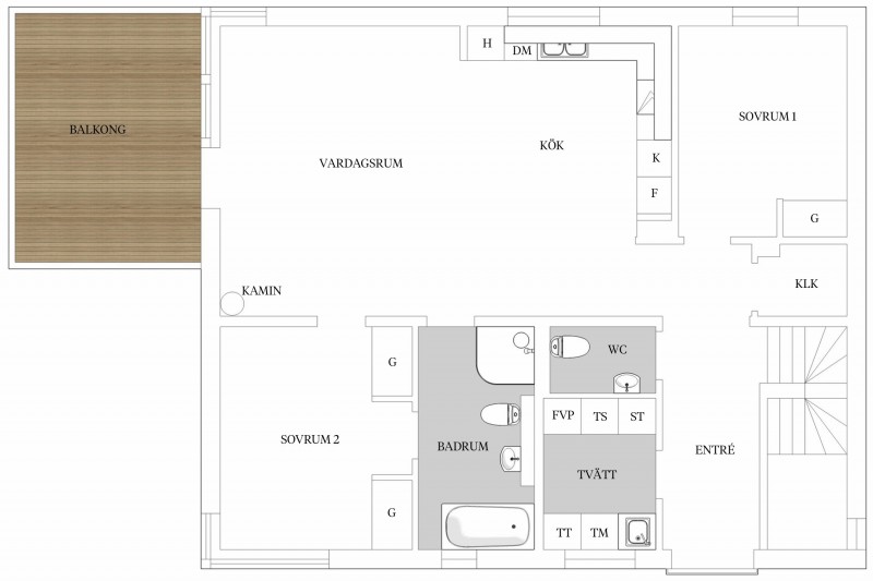 Уютная квартира площадью 104 м2 в Гётеборге